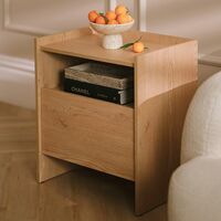 Japandi yöpöytä 53x38x60 cm tammi